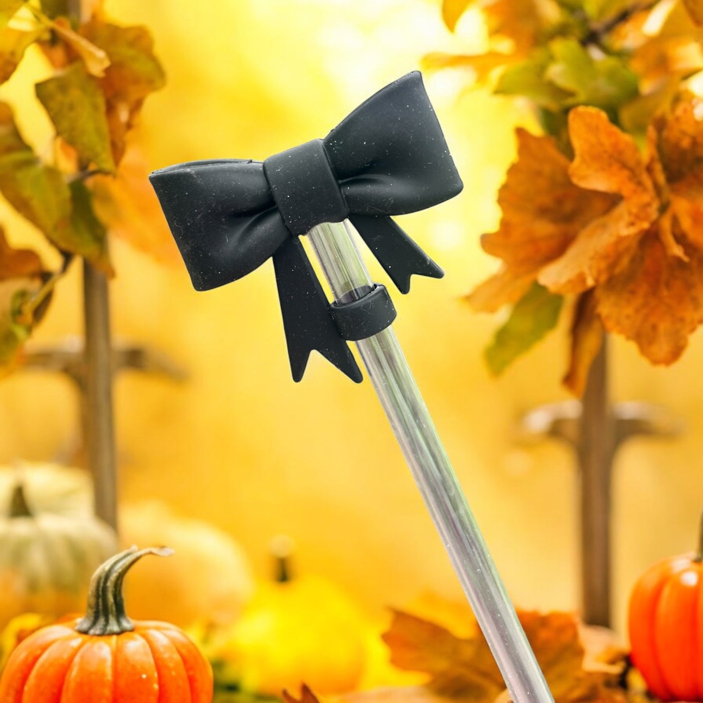 Bow Silicone Straw Topper