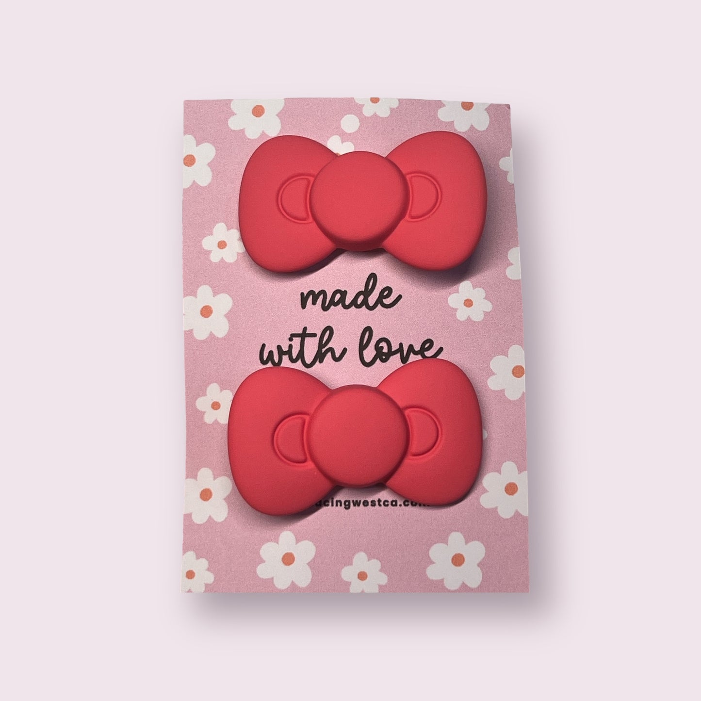 Hello Kitty Inspired Bow Hair Clips Pair