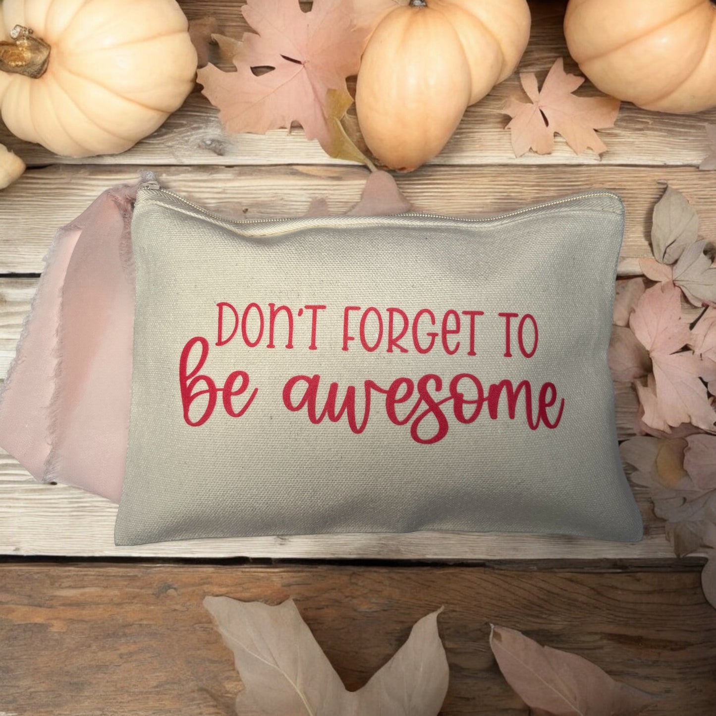 Make Up Bag w/Chiffon Ribbon