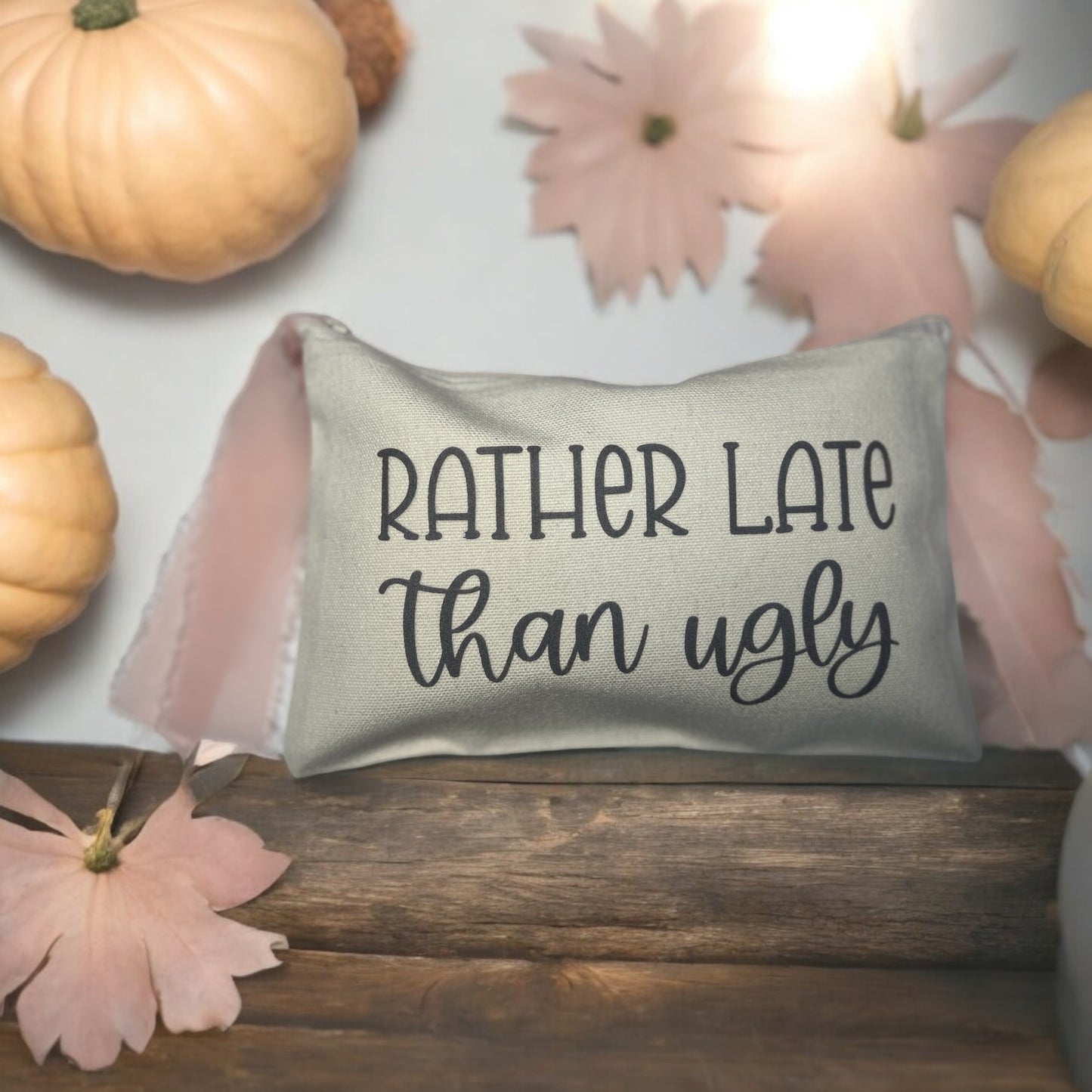 Make Up Bag w/Chiffon Ribbon