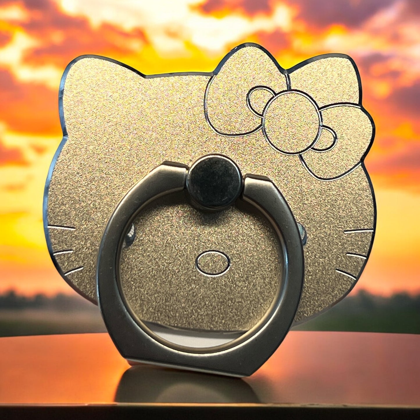Kitty Inspired Stainless Steel Phone Grip