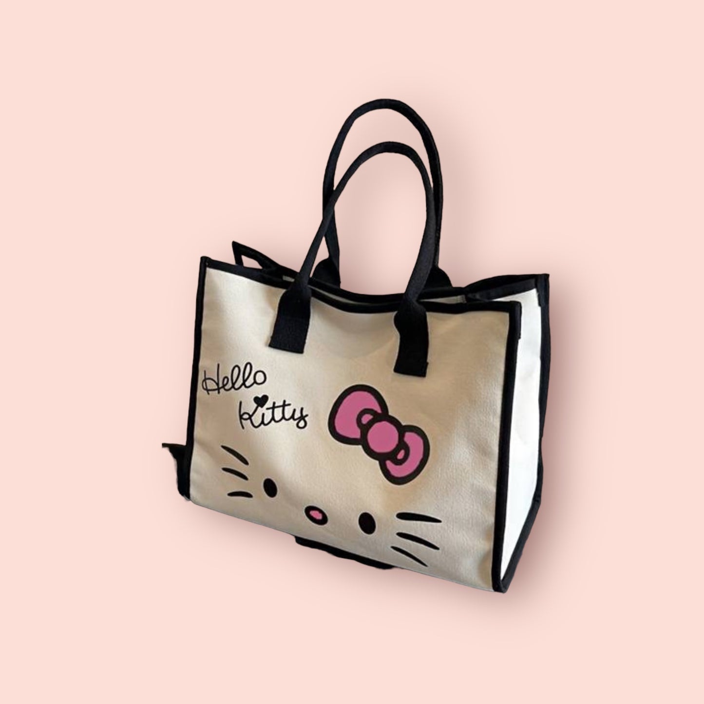 Kitty Inspired Large Tote Bag