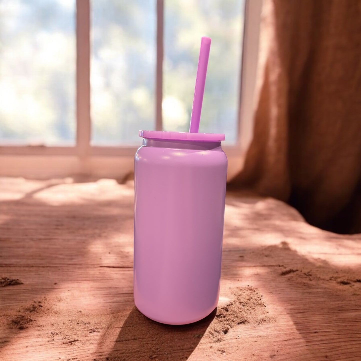 Stainless Steel Pastel Tumbler with Matching Lid and Straw