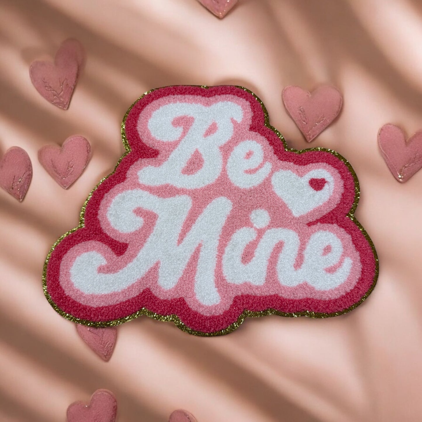 Valentine Chenille Patch | Be Mine Chenille Patch | Heart Love XOXO Chenille Patch | Iron On Patch | Trendy Patch