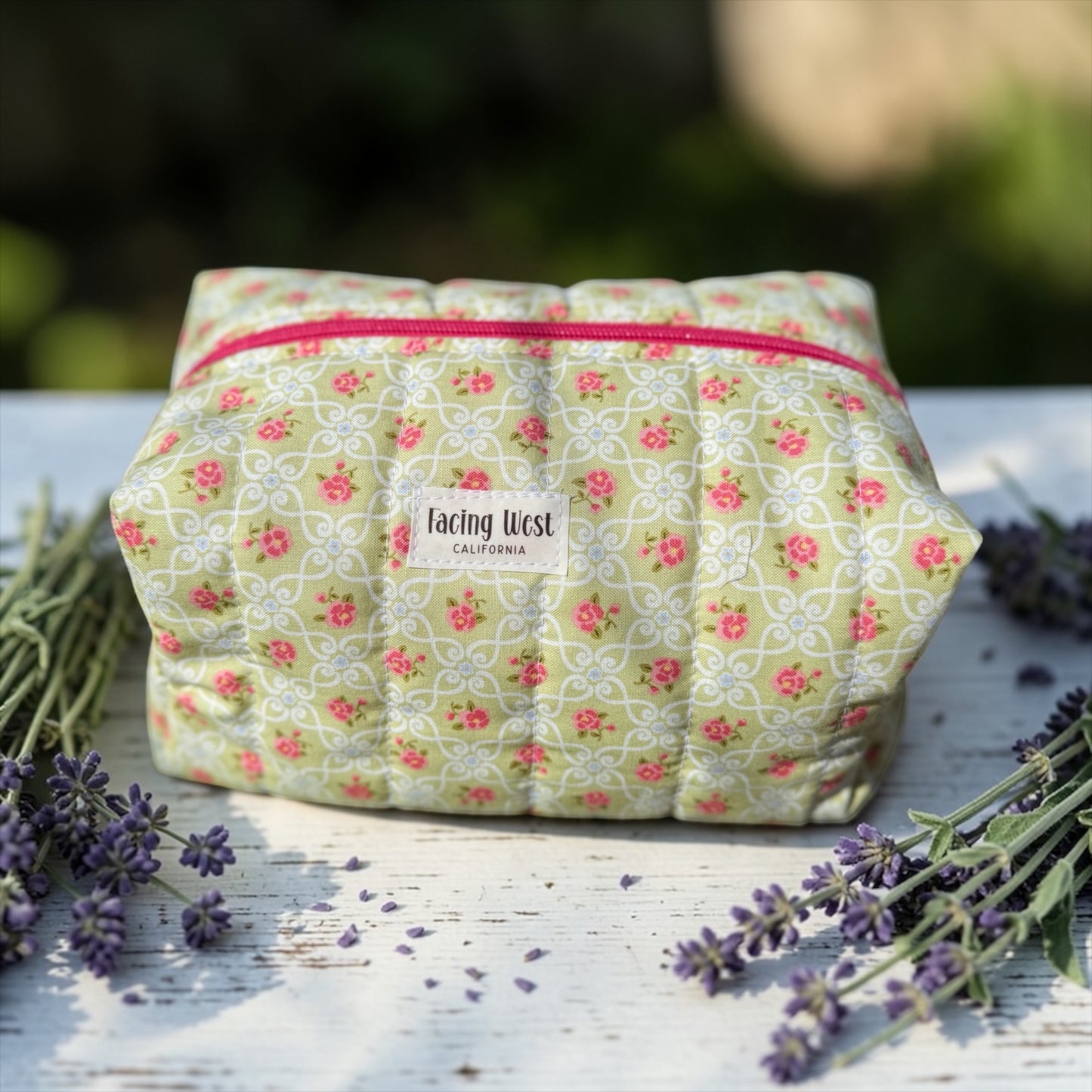 Blushing Rosebud Quilted Pouches
