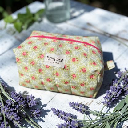 Blushing Rosebud Quilted Pouches