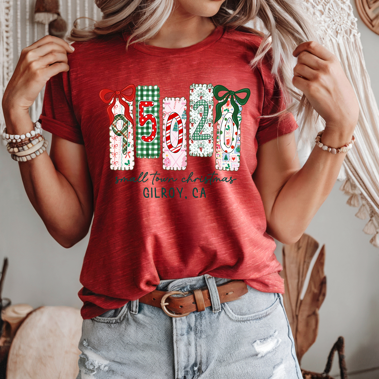 Small Town Christmas 95020 Zip Code T-Shirt