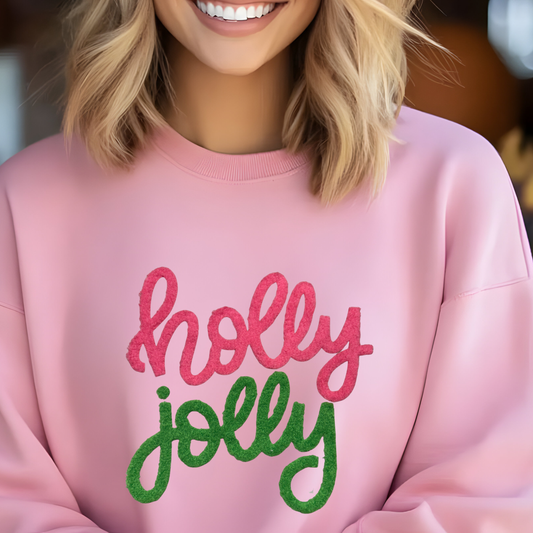 Holly Jolly Chenille Crewneck