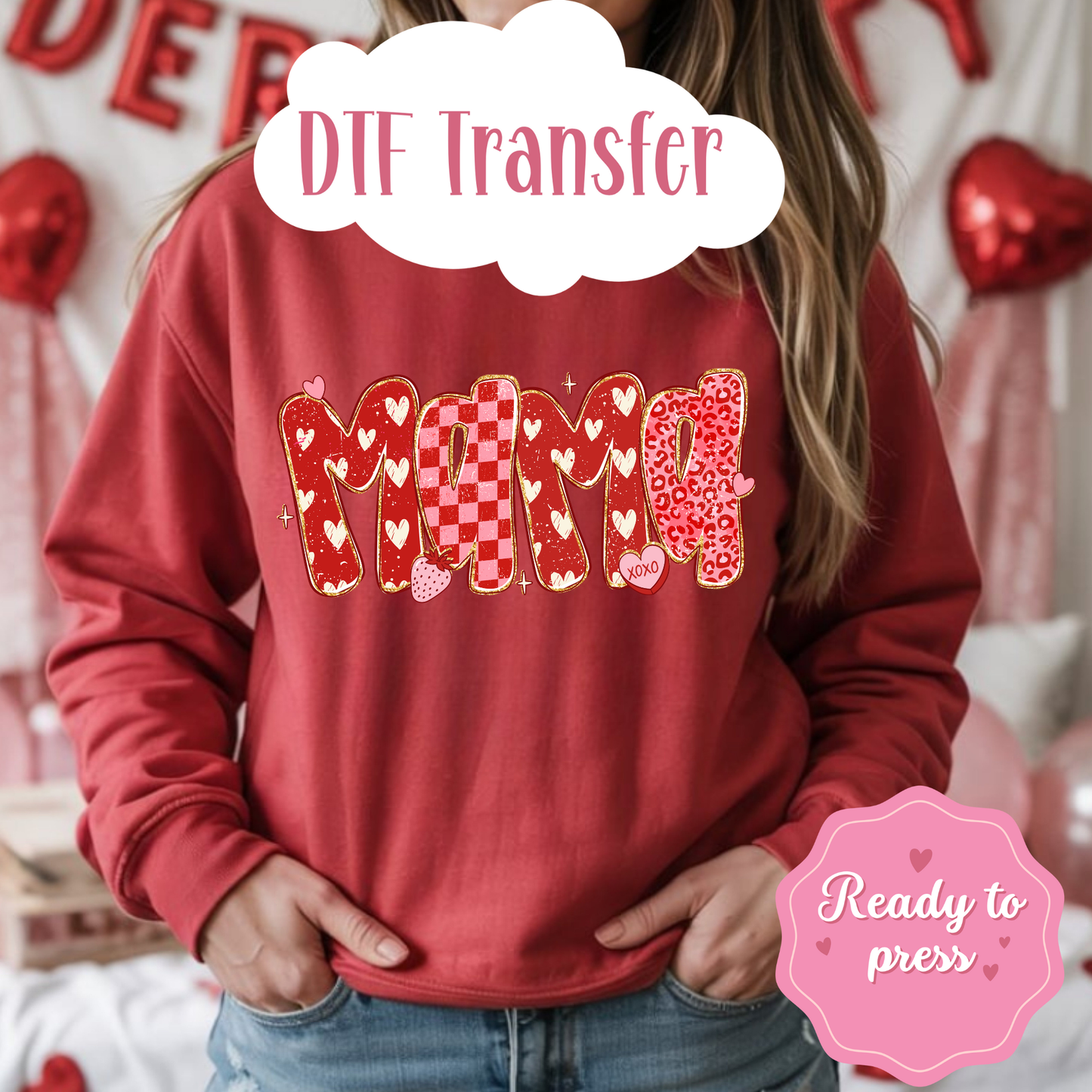 Valentine’s Day DTF Transfers – Ready to Press