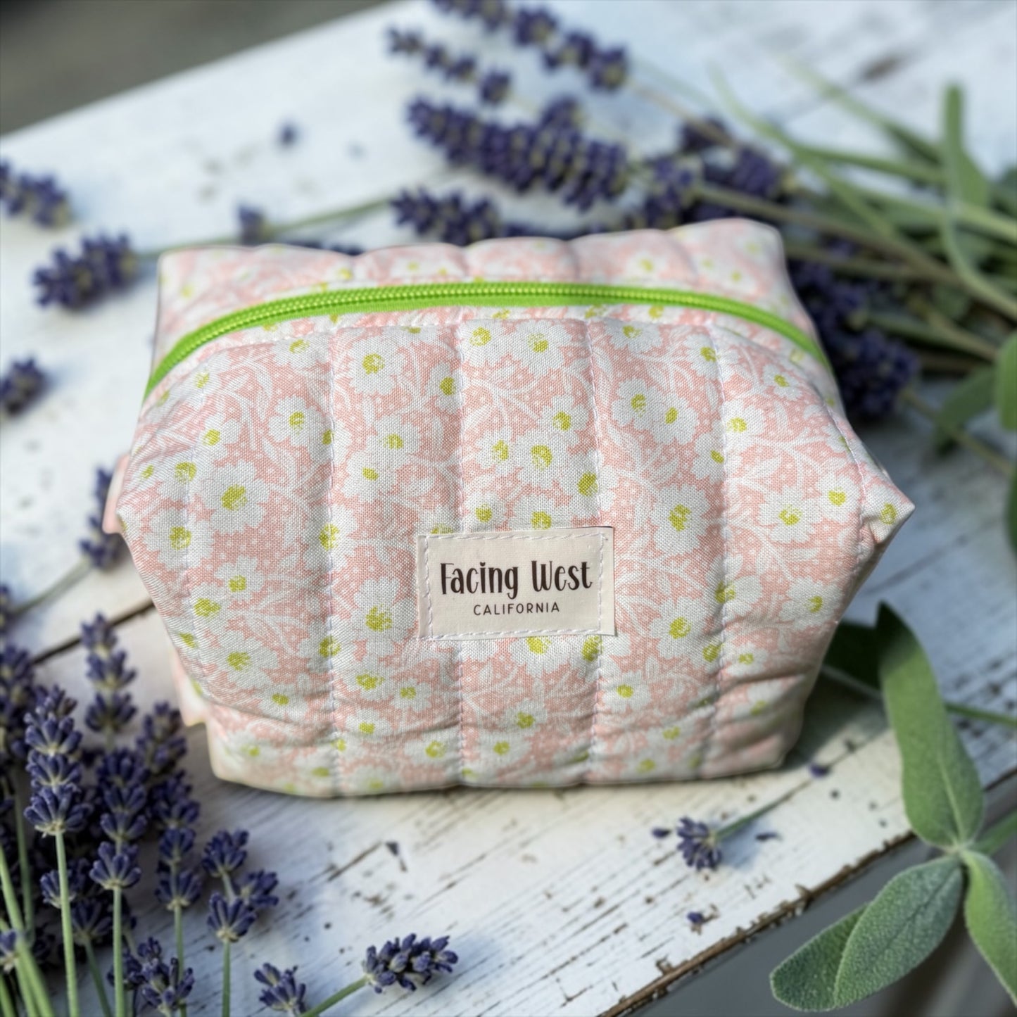 Peach Blossom Quilted Pouches