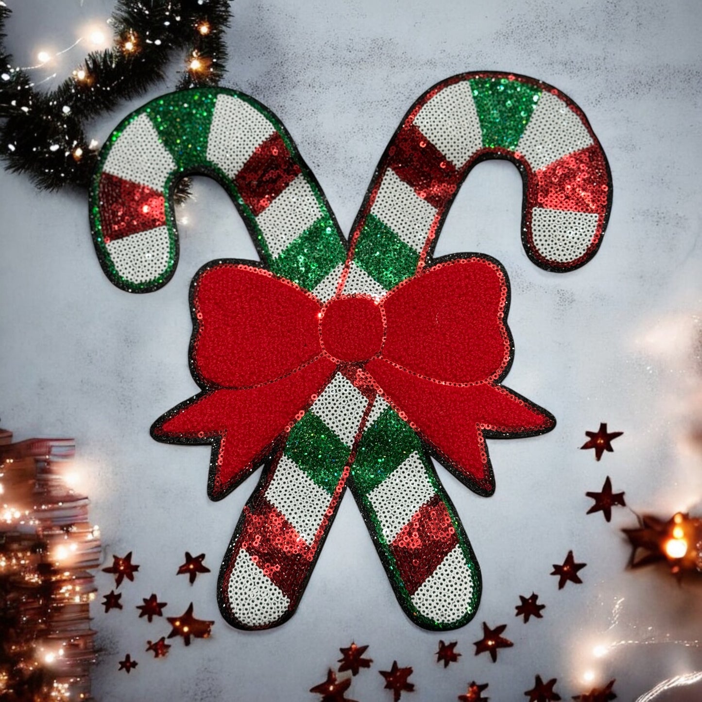 Christmas Chenille/Glitter and Sequined Patches