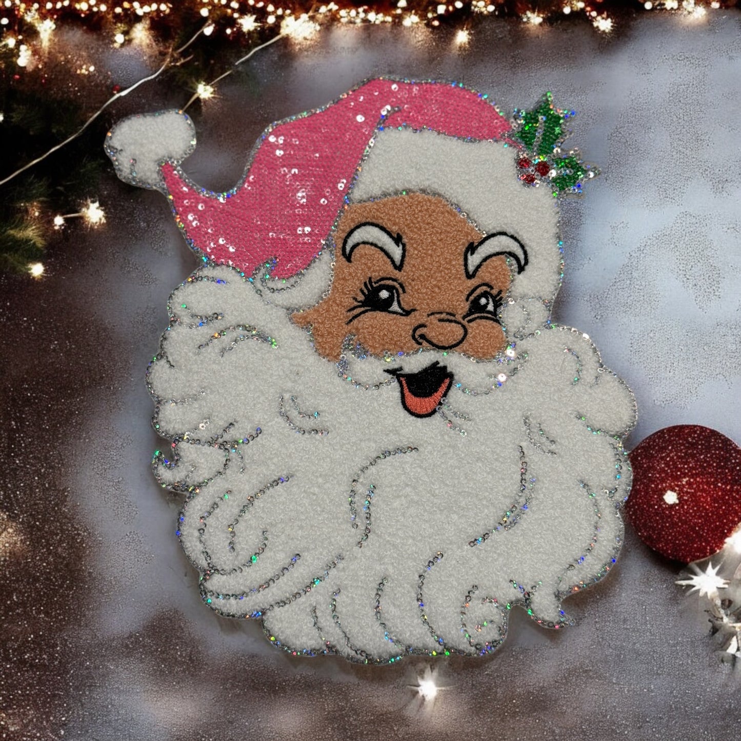 Christmas Chenille/Glitter and Sequined Patches