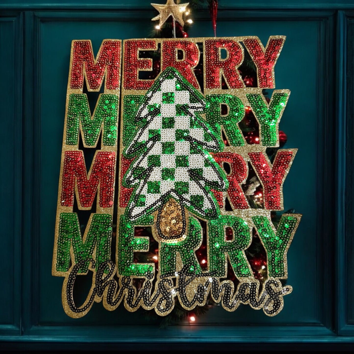 Christmas Chenille/Glitter and Sequined Patches