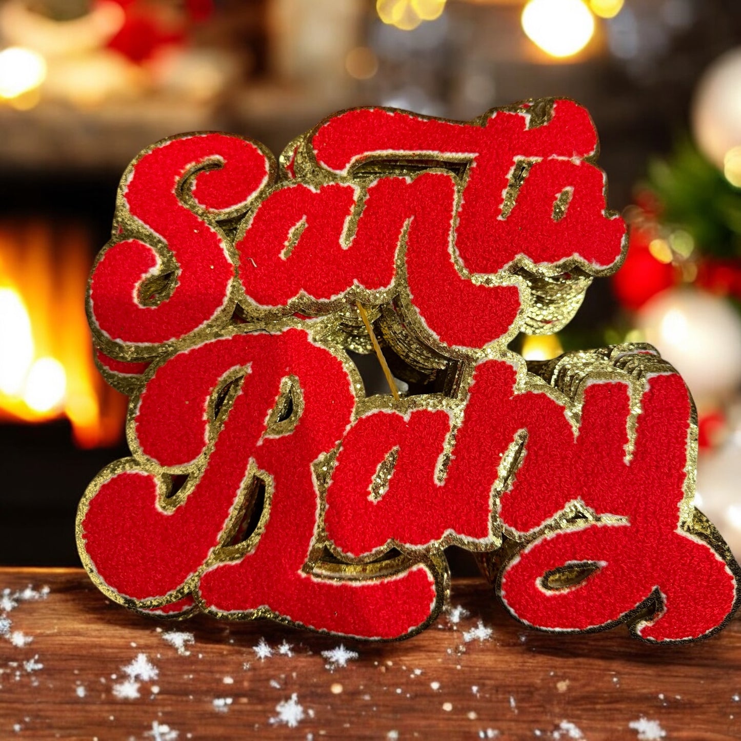 Christmas Chenille/Glitter and Sequined Patches