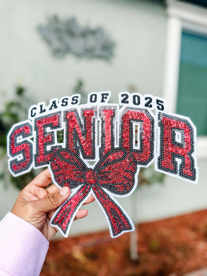 Senior Class of 2025 Glitter Patch | Glitter Iron On Patch