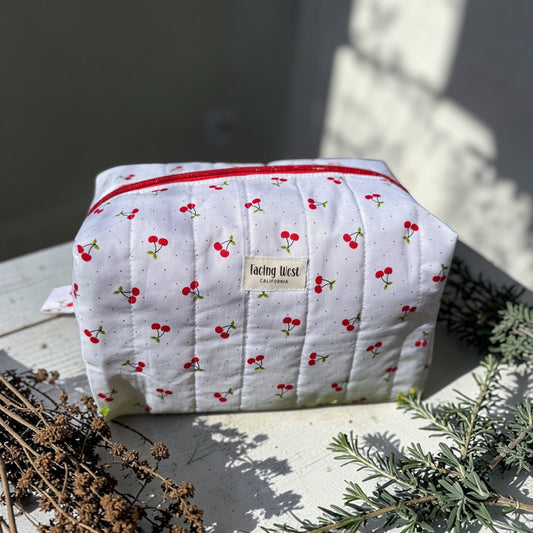 Little Cherry Lane Quilted Pouches