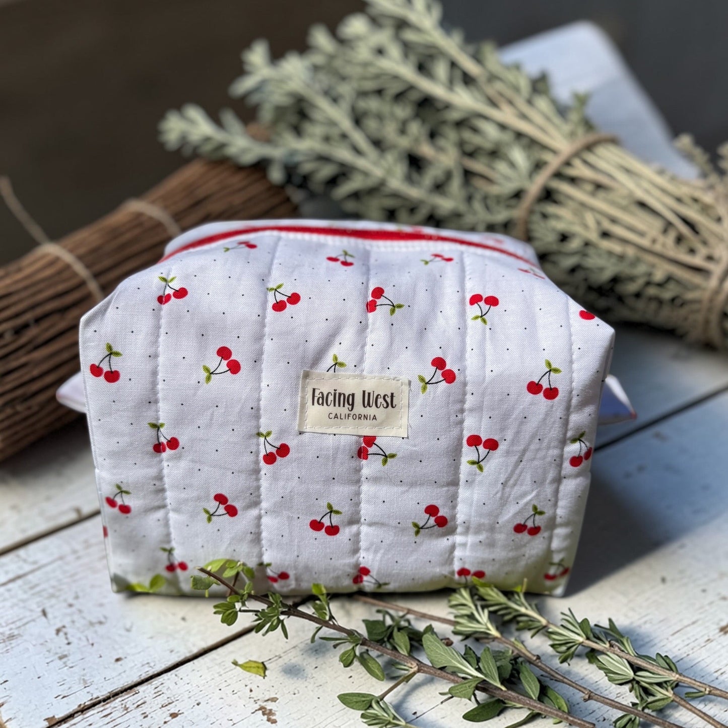 Little Cherry Lane Quilted Pouches