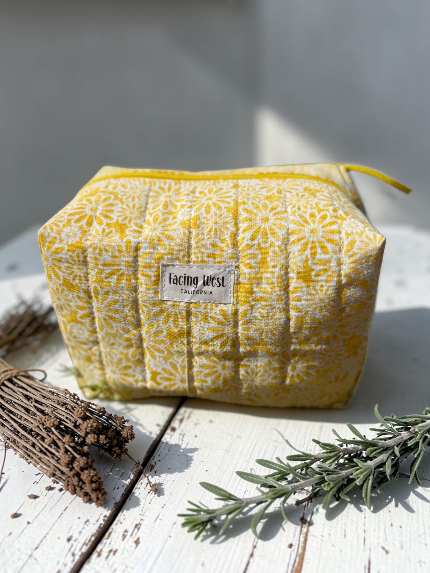 Sunshine Bloom Quilted Pouches