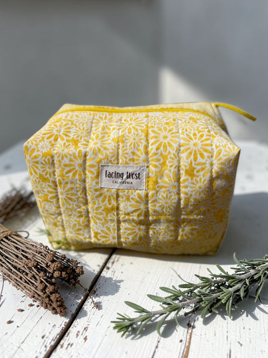 Sunshine Bloom Quilted Pouches