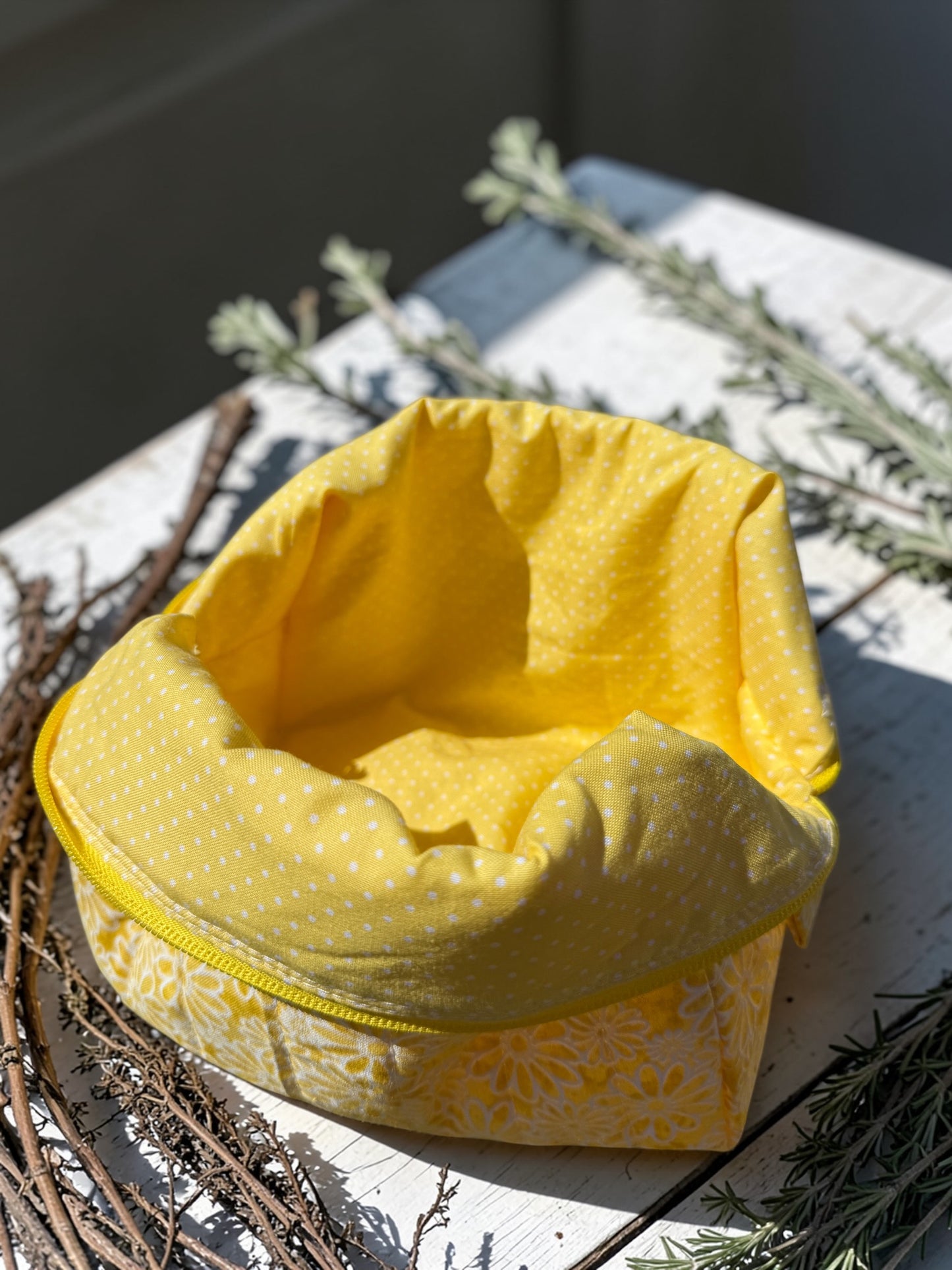 Sunshine Bloom Quilted Pouches