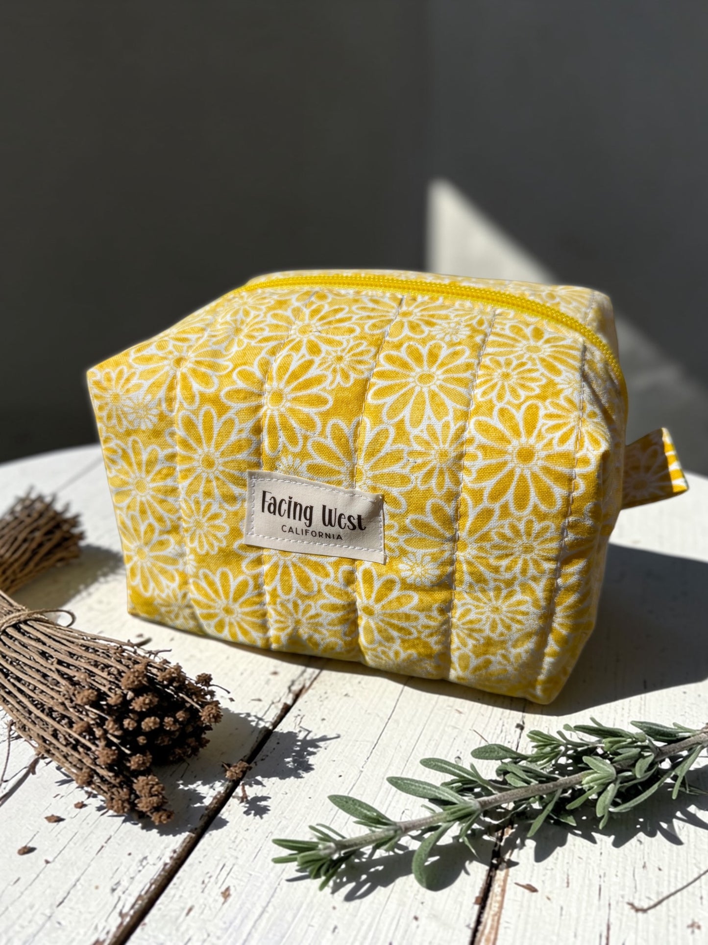 Sunshine Bloom Quilted Pouches