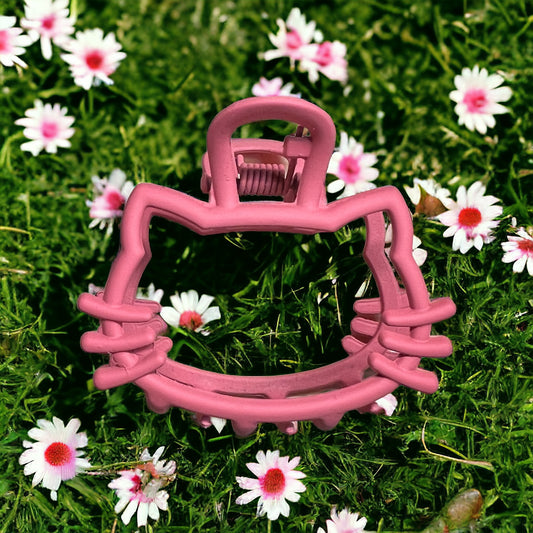 Kitty Pink Hair Clip