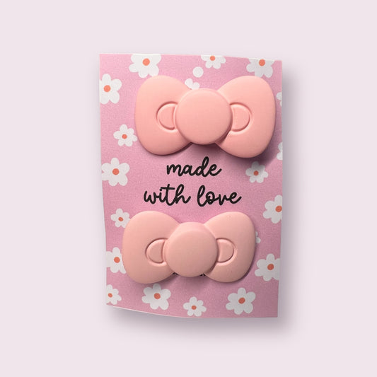 Hello Kitty Inspired Bow Hair Clips Pair