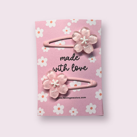 Cherry Blossom Hair Clips