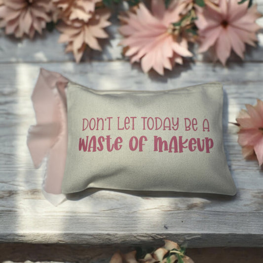 Make Up Bag w/Chiffon Ribbon