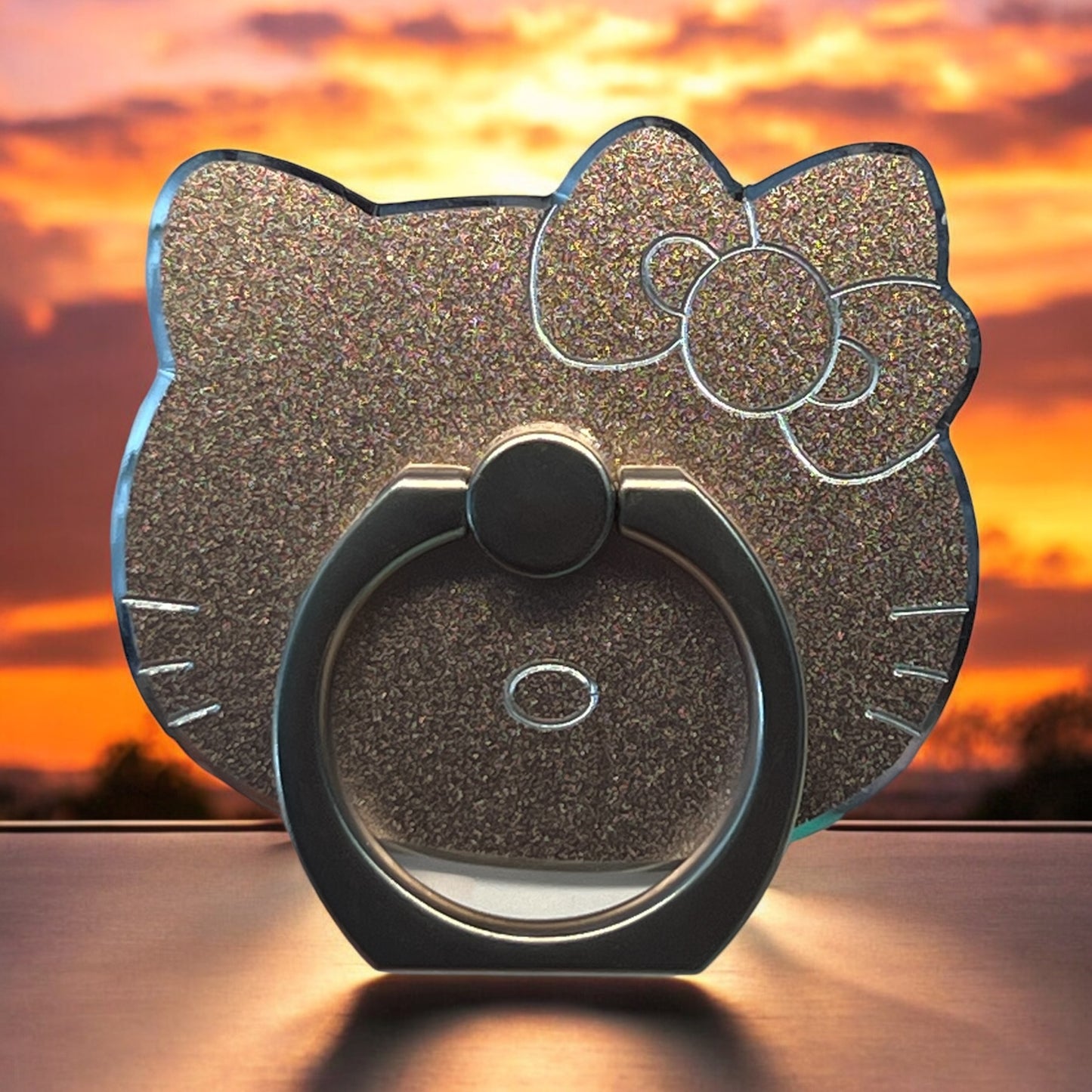 Kitty Inspired Stainless Steel Phone Grip