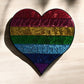Heart Shaped Rainbow Sequined Patch