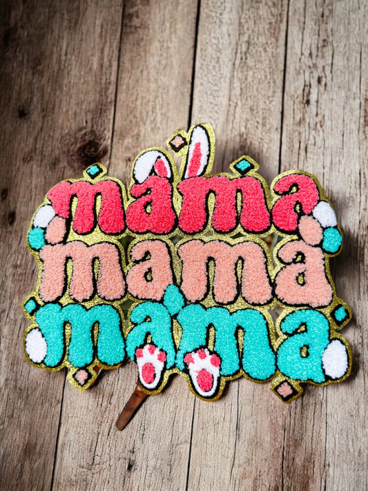 Easter Mama Chenille & Glitter Patch