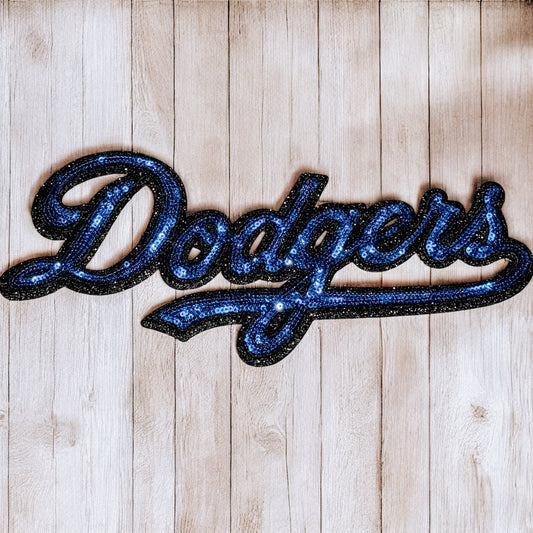 LA Dodgers Name Sequin Patch