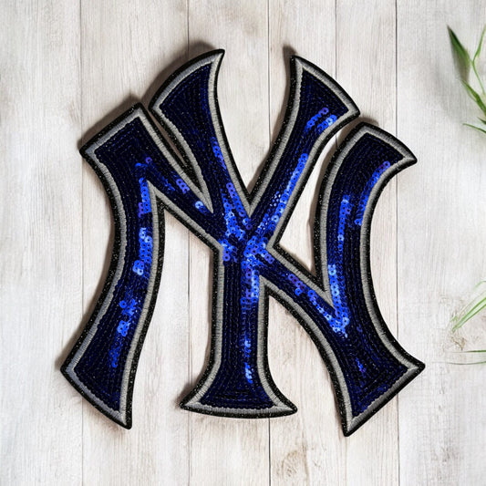 New York Yankees Glitter Iron-On Patch