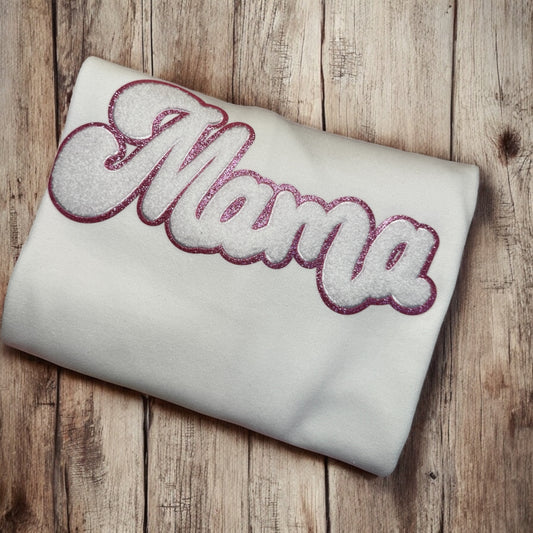 Mama Chenille Embroidered Crewneck Sweatshirt