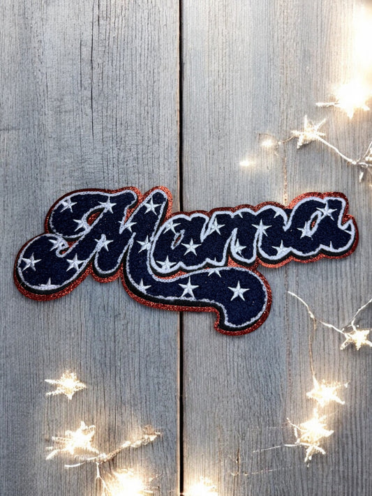 Patriotic "Mama" Chenille Patch