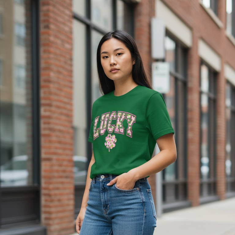 Pink Preppy Clover Graphic Tee