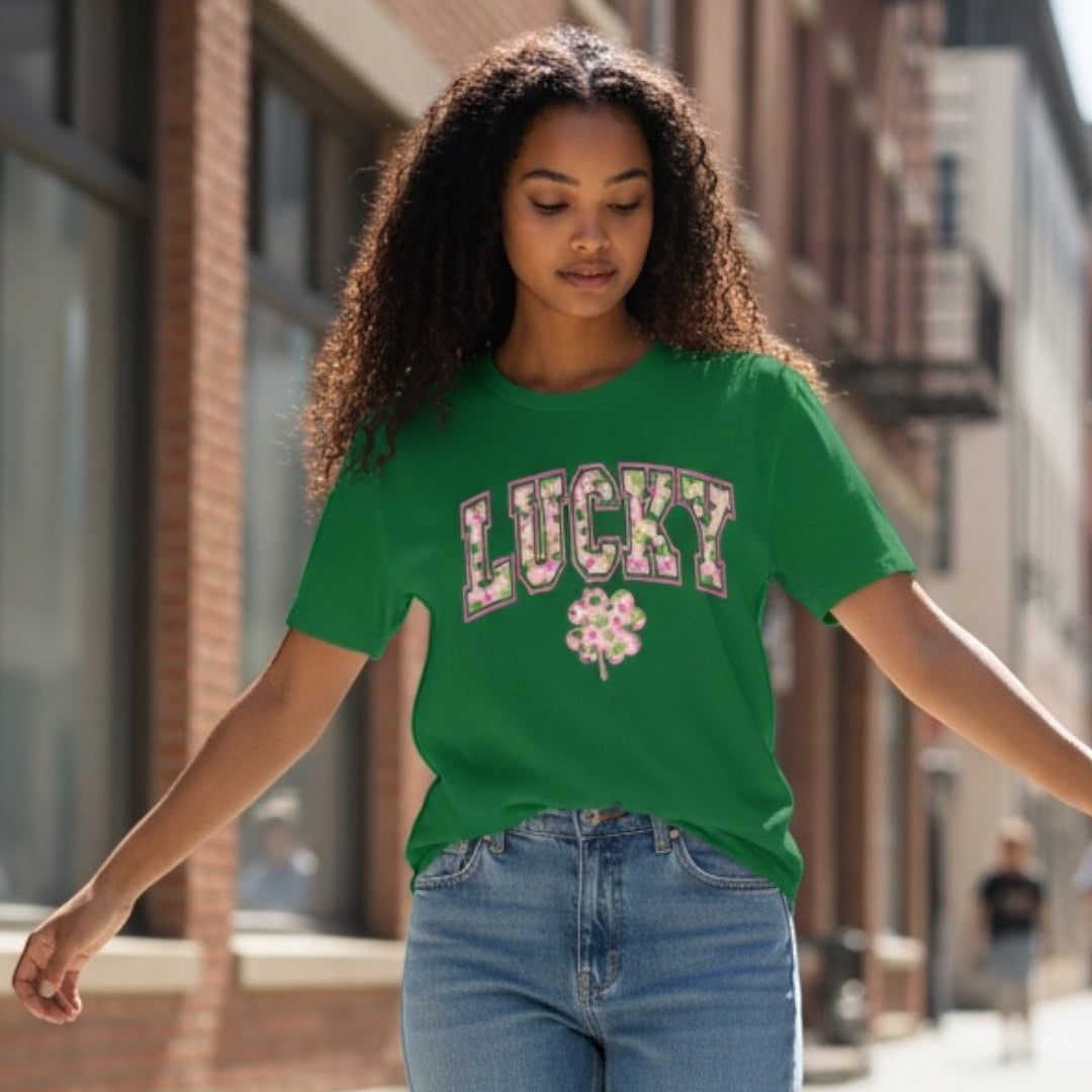 Pink Preppy Clover Graphic Tee