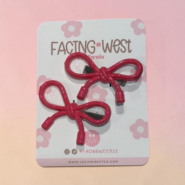 Bow Hair Clips (Set of 2)