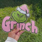 Pink Grinch Embroidered Patch